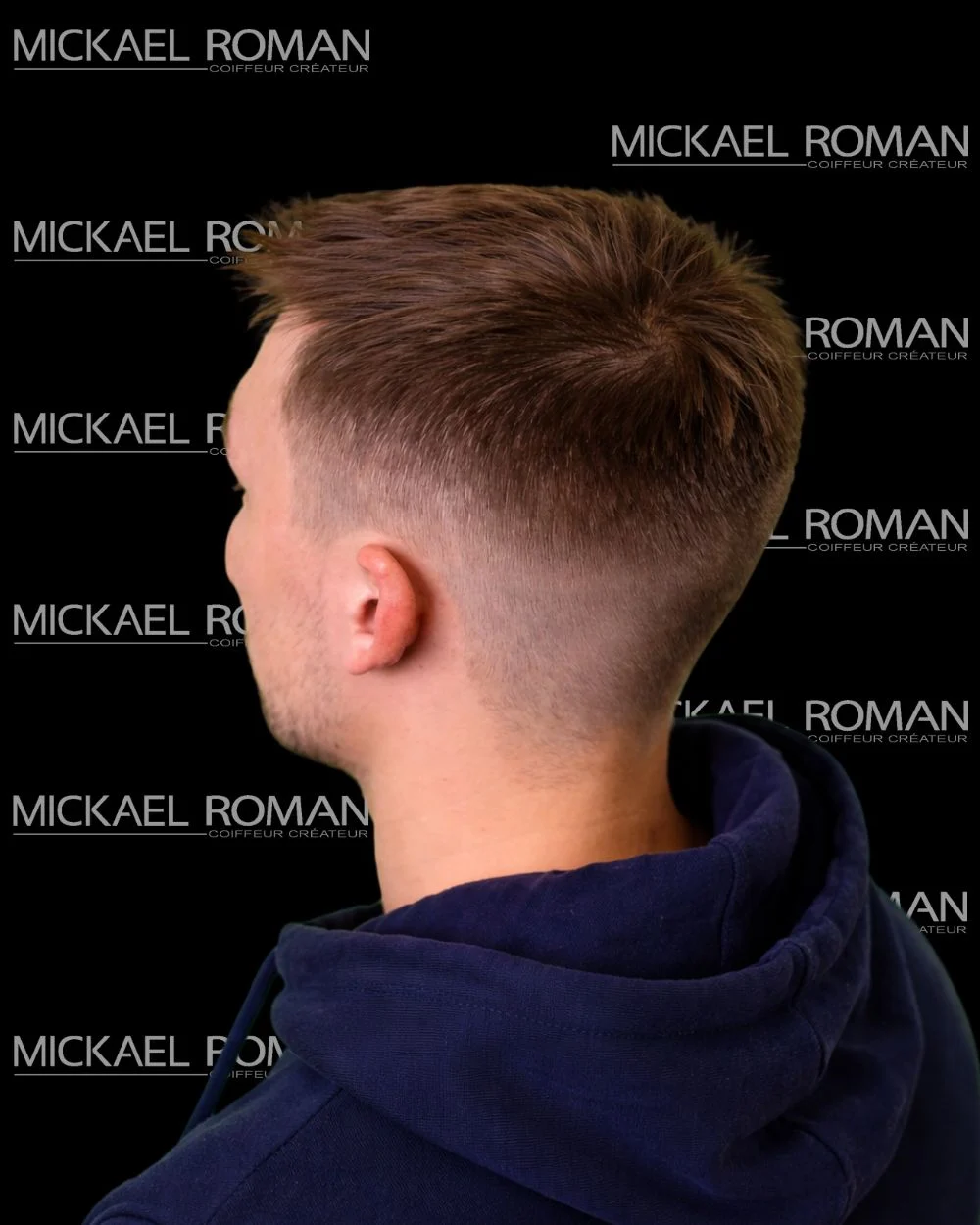 Résultat coupe classique homme au ciseau, Salon Mickael Roman Vayres