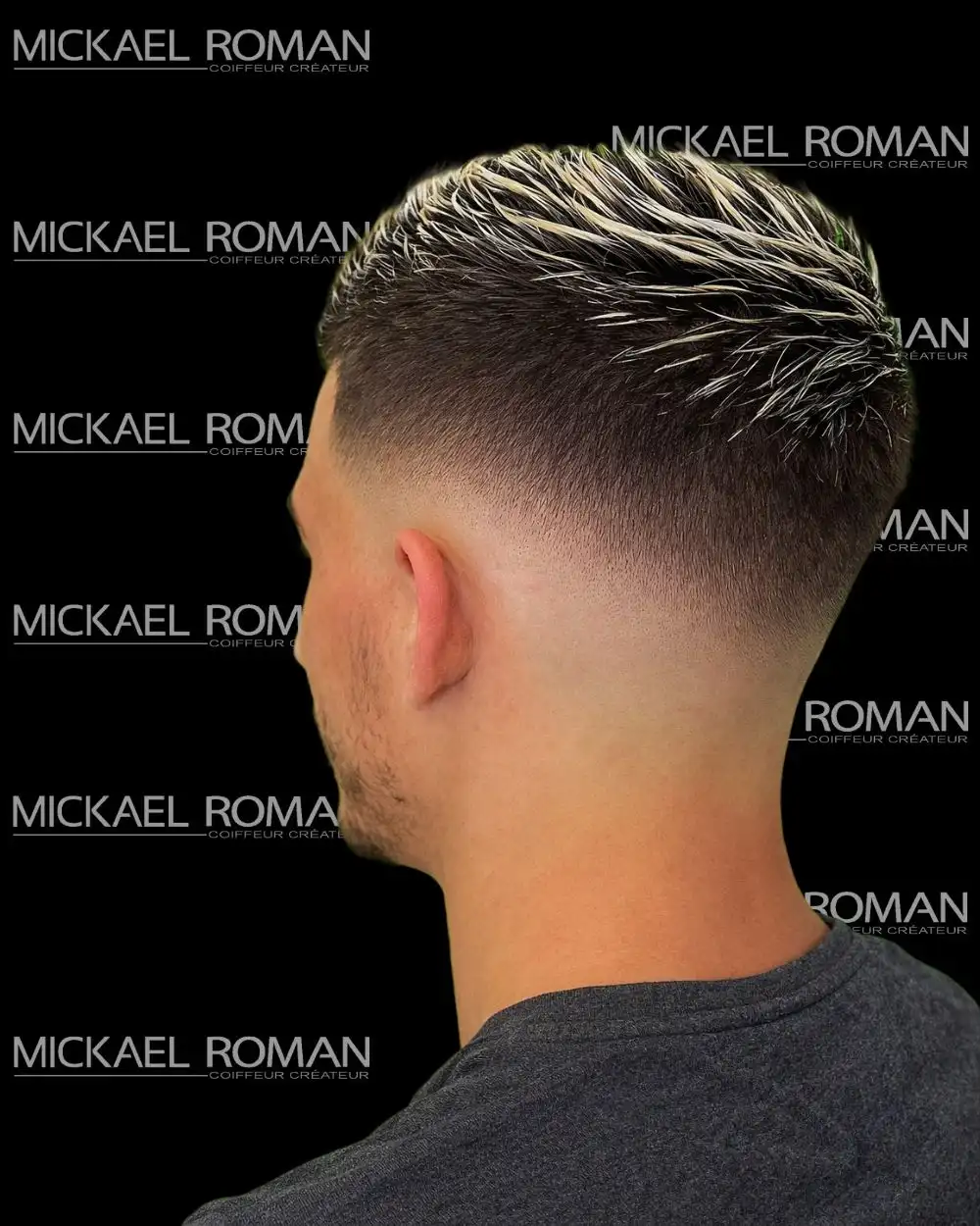Résultat dégradé américain homme, Salon Mickael Roman Vayres